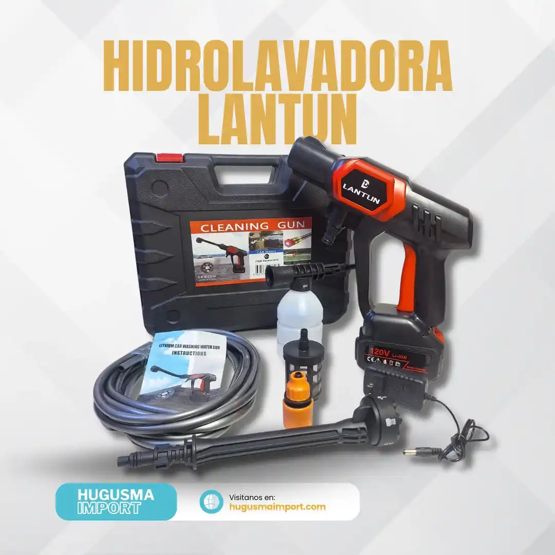 Hidrolavadora Portatil Premiun 6 boquillas - 1 Batería 120V Lantun