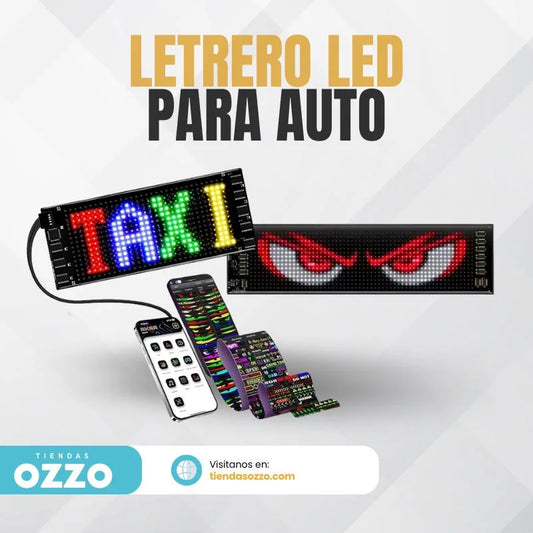Letrero LED Flexible para autos