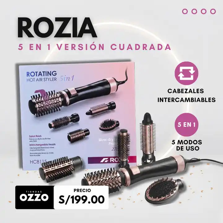 Rizadora de Cabello Rozia 5 en 1
