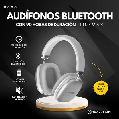 Audífonos Bluetooth con 90 horas de duración | Linkmax