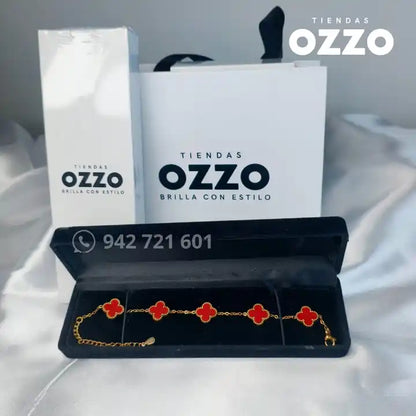 Pulsera Red Lucky OZZO - El Trébol Rojo del Amor y Fortuna Eterna