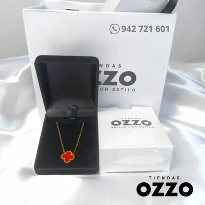 Collar Red Lucky OZZO - El Trébol Rojo del Amor y Fortuna Eterna