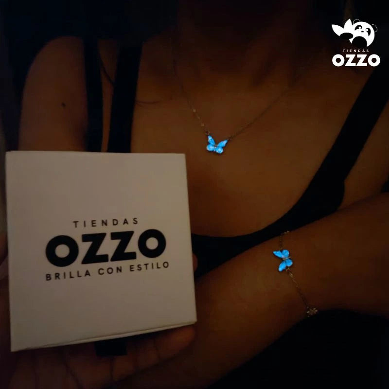 Collar + Pulsera Mariposa Brillante - Set GlowFly