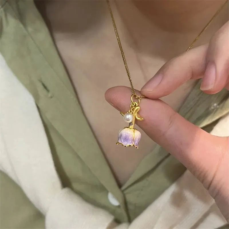 Collar Tulipán que florece🌷✨